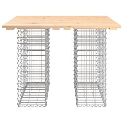 Banc de jardin design de gabion 100x102x72cm bois massif de pin 