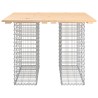 Banc de jardin design de gabion 100x102x72cm bois massif de pin 