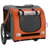 Remorque de vélo pour animaux de compagnie orange et gris 