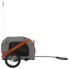 Remorque de vélo pour animaux de compagnie orange et gris 
