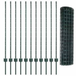 Kit de clôture de jardin Ensemble de 2 Vert Polyéthylène 