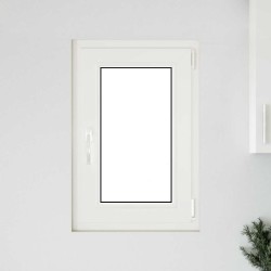 Fenêtre de sous-sol« RISOR » 50 x 75 cm oscillo-battante DIN gauche blanche 