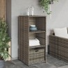 Armoire de rangement de jardin gris 50x55x115 cm résine tressée 