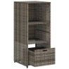 Armoire de rangement de jardin gris 50x55x115 cm résine tressée 