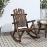 Chaise à bascule de jardin 69x96x101 cm bois massif d'épicéa 