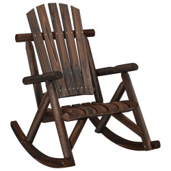 Chaise à bascule de jardin 69x96x101 cm bois massif d'épicéa 