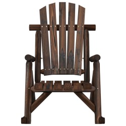 Chaise à bascule de jardin 69x96x101 cm bois massif d'épicéa 
