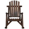 Chaise à bascule de jardin 69x96x101 cm bois massif d'épicéa 