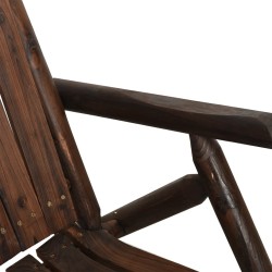 Chaise à bascule de jardin 69x96x101 cm bois massif d'épicéa 