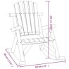 Chaise à bascule de jardin 69x96x101 cm bois massif d'épicéa 