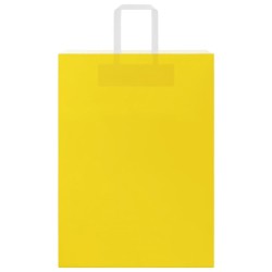 Sacs en papier 50 pcs avec poignées jaune 32x17x44 cm 