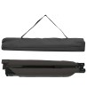 Lit de plage pliable , 2 pièces, noir, avec sac de transport en tissu Oxford 600D. 
