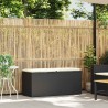 Banc de jardin avec coussin noir 110x40x44 cm résine tressée 