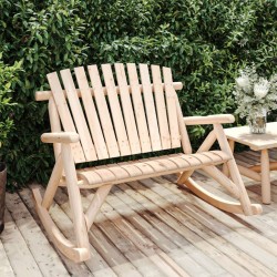 Banc à bascule jardin 2 places 123x96x102 cm bois massif épicéa 