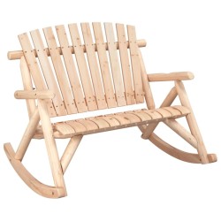 Banc à bascule jardin 2 places 123x96x102 cm bois massif épicéa 