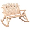 Banc à bascule jardin 2 places 123x96x102 cm bois massif épicéa 