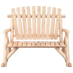 Banc à bascule jardin 2 places 123x96x102 cm bois massif épicéa 