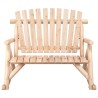 Banc à bascule jardin 2 places 123x96x102 cm bois massif épicéa 