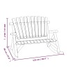 Banc à bascule jardin 2 places 123x96x102 cm bois massif épicéa 