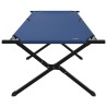 Chaises longues pliantes , 2 pcs, bleues, en tissu Oxford 600D avec sac de transport. 
