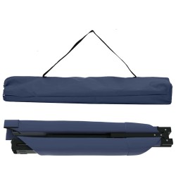 Chaises longues pliantes , 2 pcs, bleues, en tissu Oxford 600D avec sac de transport. 