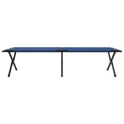Chaises longues pliantes , 2 pcs, bleues, en tissu Oxford 600D avec sac de transport. 