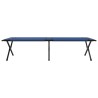 Chaises longues pliantes , 2 pcs, bleues, en tissu Oxford 600D avec sac de transport. 