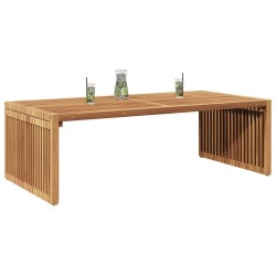 Table d'appoint de jardin 110x55x35.5 cm en bois massif de teck 