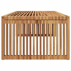 Table d'appoint de jardin 110x55x35.5 cm en bois massif de teck 