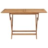 Table pliable de jardin 120x70x75 cm Bois de teck solide 