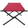 Bain de soleil pliable 2 pièces Rouge en tissu Oxford 600D avec sac de transport 
