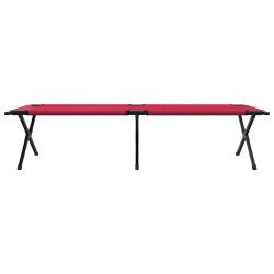 Bain de soleil pliable 2 pièces Rouge en tissu Oxford 600D avec sac de transport 