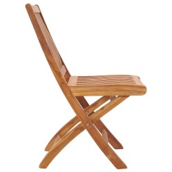 Chaises de jardin pliables lot de 2 Bois de teck massif 