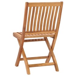 Chaises de jardin pliables lot de 2 Bois de teck massif 