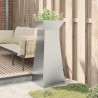 Porte-plante sur pilier de jardin avec un bol de 40x40x100 cm en inox. 