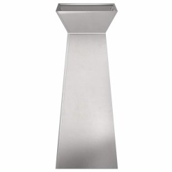 Porte-plante sur pilier de jardin avec un bol de 40x40x100 cm en inox. 