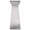 Porte-plante sur pilier de jardin avec un bol de 40x40x100 cm en inox. 