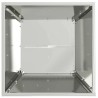 Porte-plante sur pilier de jardin avec un bol de 40x40x100 cm en inox. 