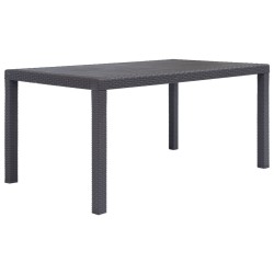 Table de jardin Marron 150x90x72 cm Plastique Aspect de rotin 