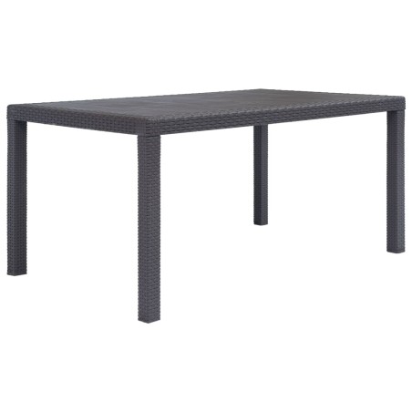 Table de jardin Marron 150x90x72 cm Plastique Aspect de rotin 