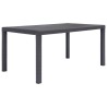 Table de jardin Marron 150x90x72 cm Plastique Aspect de rotin 