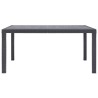 Table de jardin Marron 150x90x72 cm Plastique Aspect de rotin 