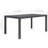 Table de jardin Marron 150x90x72 cm Plastique Aspect de rotin 