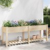 Jardinier avec grilles 203x53x76 cm en bois massif de sapin 