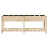 Jardinier avec grilles 203x53x76 cm en bois massif de sapin 