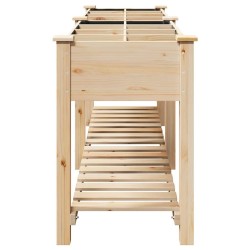 Jardinier avec grilles 203x53x76 cm en bois massif de sapin 