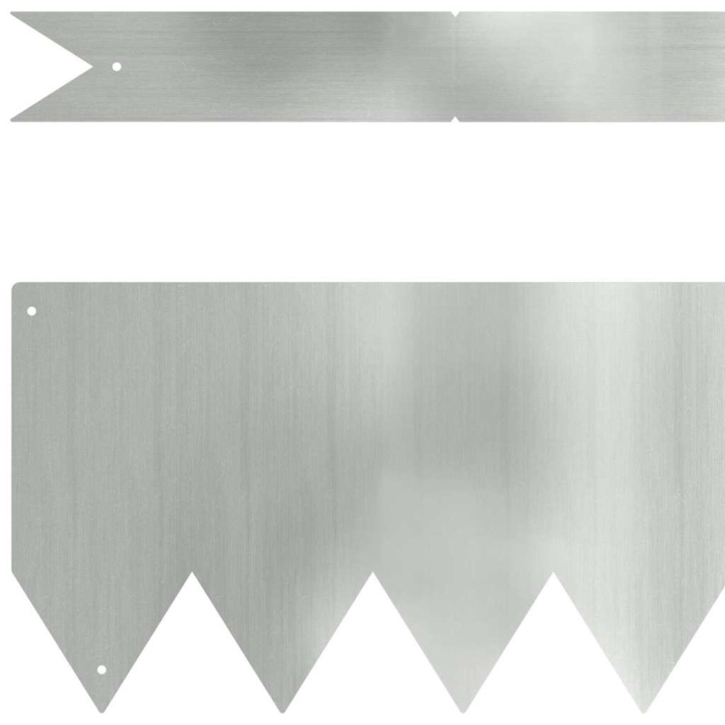 Bordures de pelouse 50 pcs 100x0.5x15 cm Acier galvanisé 