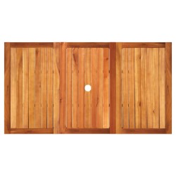 Table de jardin noir 140x80x75 cm résine tressée et bois acacia 