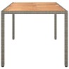 Table de salle à manger de jardin grise 150x90x75 cm poly rotin 
