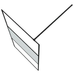 Paroi de douche Noir 100x195 cm Verre ESG demi-dépoli 